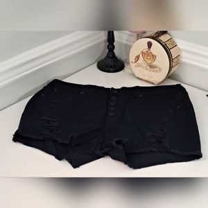 Torrid Black High Rise Button Fly Jean Shorts Sz 14 NWT